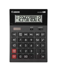 Canon Kalkulačka AS-2200, černá, stolní, dvanáctimístná
