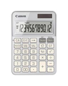 Canon kalkulačka KS-125KB-SL 6818C003, stříbrná, stolní, dvanáctimístná, automatické vypnutí