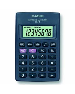 Casio Kalkulačka HL 4, černá, kapesní, osmimístná