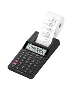Casio Kalkulačka HR 8 RCE BK, černá, stolní, dvanáctimístná, jednobarevný tisk