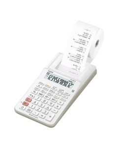 Casio Kalkulačka HR 8 RCE WE, bílá, stolní, dvanáctimístná, jednobarevný tisk
