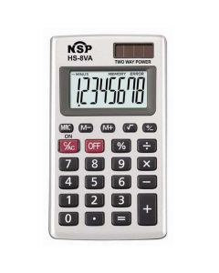 Casio Kalkulačka HS 8 VA, stříbrná, kapesní, osmimístná