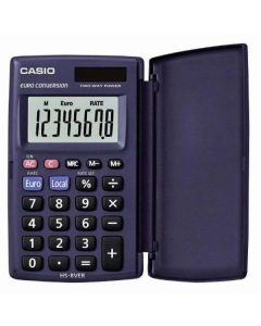 Casio Kalkulačka HS 8 VER, černá, kapesní, osmimístná, velký displej