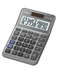 Casio Kalkulačka MS 100 FM, stříbrná, stolní s převodem měn, výpočtem marže, DPH, %