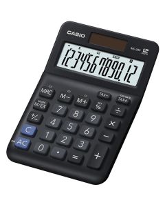 Casio Kalkulačka MS 20 F, černá, stolní s výpočtem DPH, dvanáctimístná