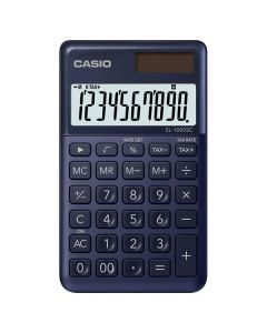 Casio Kalkulačka SL 1000 SC NY, modrá, desetimístná, duální napájení
