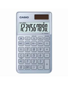 Casio Kalkulačka SL 1000 SC BU, stříbrná, desetimístná, duální napájení