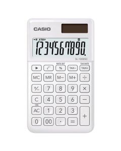 Casio Kalkulačka SL 1000 SC WE, bílá, desetimístná, duální napájení