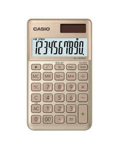 Casio Kalkulačka SL 1000 SC GD, zlatá, kapesní, desetimístná