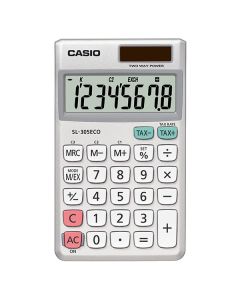 Casio Kalkulačka SL 305 ECO, stříbrná, kapesní, osmimístná