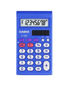 Casio Kalkulačka SL 450 S, modrá, kapesní, osmimístná