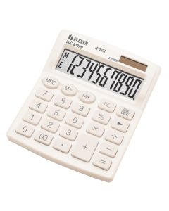 Eleven Kalkulačka SDC810NRWHE, bílá, stolní, desetimístná, duální napájení