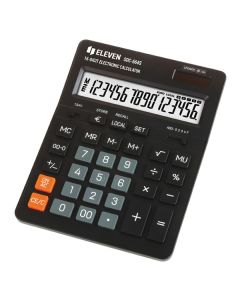 Eleven Kalkulačka SDC664S, černá, stolní, šestnáctimístná, duální napájení, LCD displej