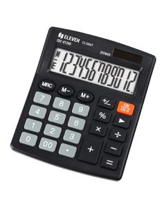 Eleven Kalkulačka SDC-812NR, černá, stolní, dvanáctimístná, duální napájení