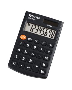 Eleven Kalkulačka SLD200NR, černá, kapesní, osmimístná