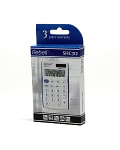 Rebell Kalkulačka RE-SHC312BL BX, bílo-modrá, kapesní, dvanáctimístná