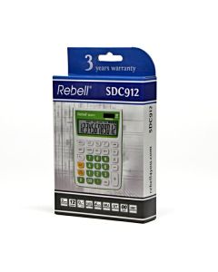 Rebell Kalkulačka RE-SDC912GR BX, zelená, stolní, dvanáctimístná