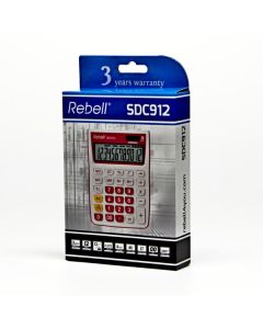 Rebell Kalkulačka RE-SDC912PK BX, růžová, stolní, dvanáctimístná