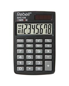 Rebell Kalkulačka RE-SHC108 BX, RE-SHC100N BX, černá, kapesní, osmimístná