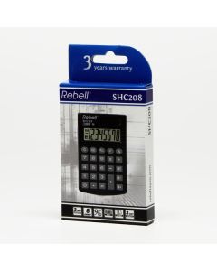 Rebell Kalkulačka RE-SHC208 BX, černá, kapesní, osmimístná