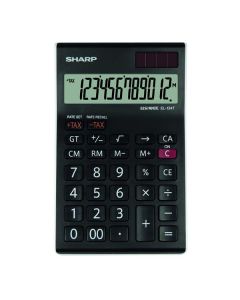 Sharp Kalkulačka EL-124TWH, černo-bílá, stolní, dvanáctimístná