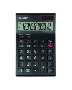 Sharp Kalkulačka EL-125TWH, černo-bílá, stolní, dvanáctimístná