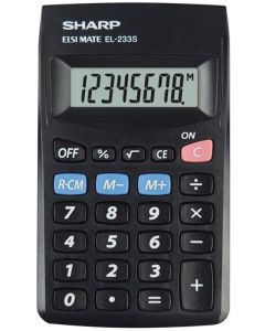 Sharp Kalkulačka EL-233S, černá, kapesní, osmimístná
