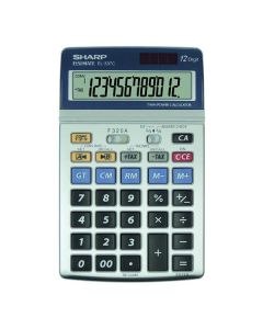 Sharp Kalkulačka EL-337C, stříbrná, stolní, dvanáctimístná