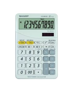 Sharp Kalkulačka EL-M332BWH, bílá, stolní, desetimístná