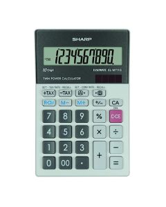 Sharp Kalkulačka EL-M711GGY, šedá, stolní, desetimístná