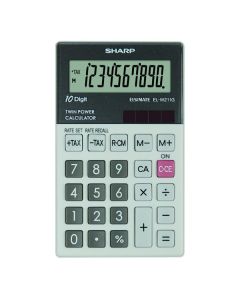 Sharp Kalkulačka EL-W211GGY, šedá, kapesní, desetimístná