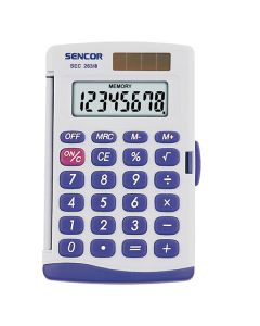 Sencor Kalkulačka SEC 263/8 DUAL, šedá, kapesní, osmimístná
