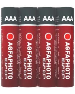 Baterie "Heavy Duty", AAA, zinkouhlíková, 4 ks, AGFAPHOTO APFAAAS4