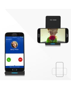 Bezdrátová nabíječka, pro mobilní telefon, černá, 5/9V, 10W, Qi