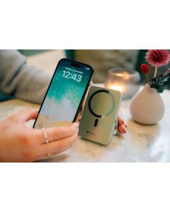 Verbatim, power banka s bezdrátovým nabíjením, 5V, nabíjení telefonu, 32259, 10 000mAh, magnetické připevnění, zelená
