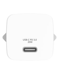 Verbatim, Mini GaN nabíječka s kabelem 1 x USB-C, bílá, 20 W, Power Delivery 3.0
