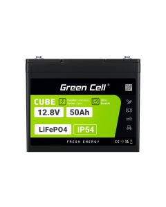 Green Cell CUBE LiFePO4 50Ah 12.8V 640Wh lithium Iron fosfátová baterie pro, golfový vozík, větrná elektrárna