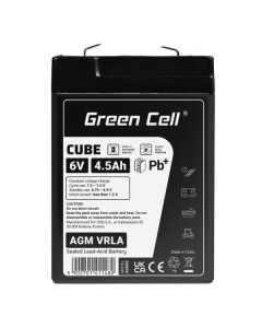 Green Cell CUBE AGM IP54 6V 4Ah VRLA baterie Gel deep cycle skůtr mower loď barge mower traktor fishing loď