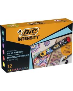 Akrylový popisovač, 6 různých barev po 2 ks, sada, 12 ks, 1,5-2,3 mm, BIC 527426