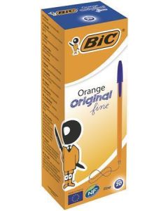 Kuličkové pero "Orange Original Fine", modrá, 0,3 mm, s víčkem, BIC 8099221
