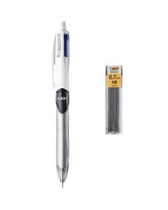 Kuličkové pero a mechanická tužka 2v1 + grafitová tuha "4 Colours", blistr, BIC 942103