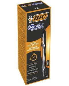 Gelové pero "Gel-ocity Quick Dry", černá, 0,3 mm, výsuvné, BIC 949873