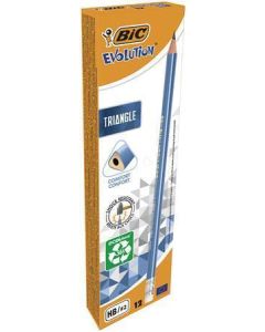 Grafitová tužka s gumou "Evolution Triangle", HB, trojúhelníkový tvar, BIC 964849