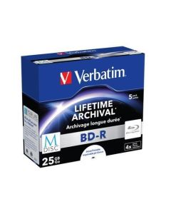 BD-R BluRay, archive, printable, 25GB, 6x, slim case, VERBATIM