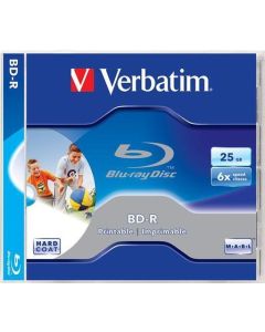 BD-R Blu-Ray SL, Printable, 25GB, 6x, Verbatim, jewel box
