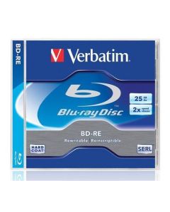 BD-RE Blu-Ray, DL, přepisovatelný, 25GB, 2x, Verbatim, jewel box