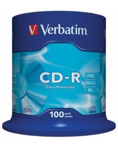 CD-R 700MB, 80min., 52x, DL Extra Protection, Verbatim, 100-cake