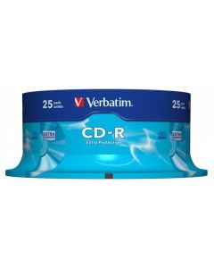 CD-R 700MB, 80min., 52x, DL Extra Protection, Verbatim, 25-cake