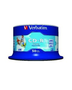 CD-R 700MB, 80min., 52x, Printable, no-ID, Verbatim, 50-cake