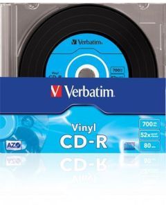 CD-R 700MB, 80min., 52x, Vinyl, DLP Crystal AZO, Verbatim, slim box